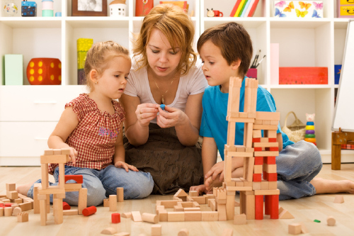 Family activities in the kids room